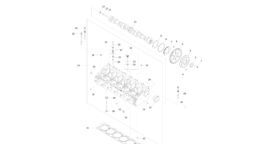 John Deere 9470RX - Głowica cylindra regen. SE502684 (Silnik)