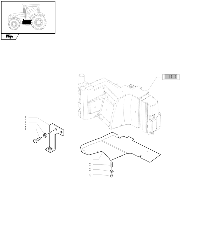 New Holland T6090 Osłona 87570828