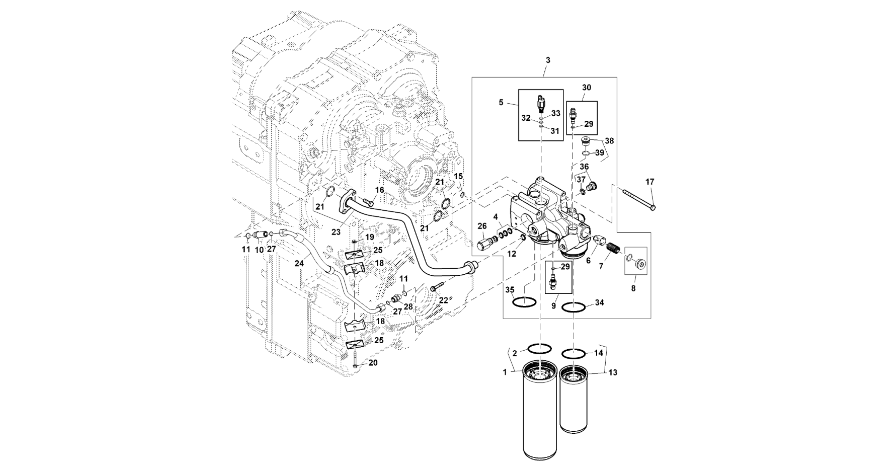 John Deere 9470RX - Zawór elektromagnetyczny RE183369 (Przekładnia Power Shift)