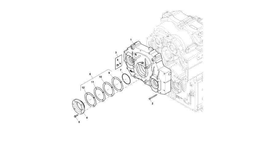John Deere 9470RX - Obudowa R552925 (Przekładnia Power Shift)