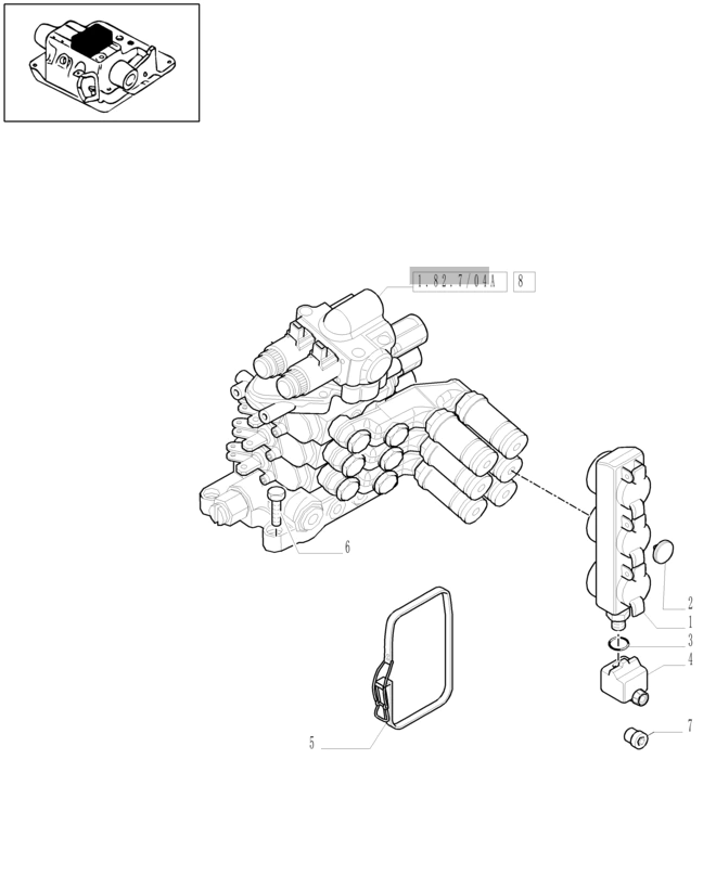New Holland T6010 Zawór hydrauliczny 87325126