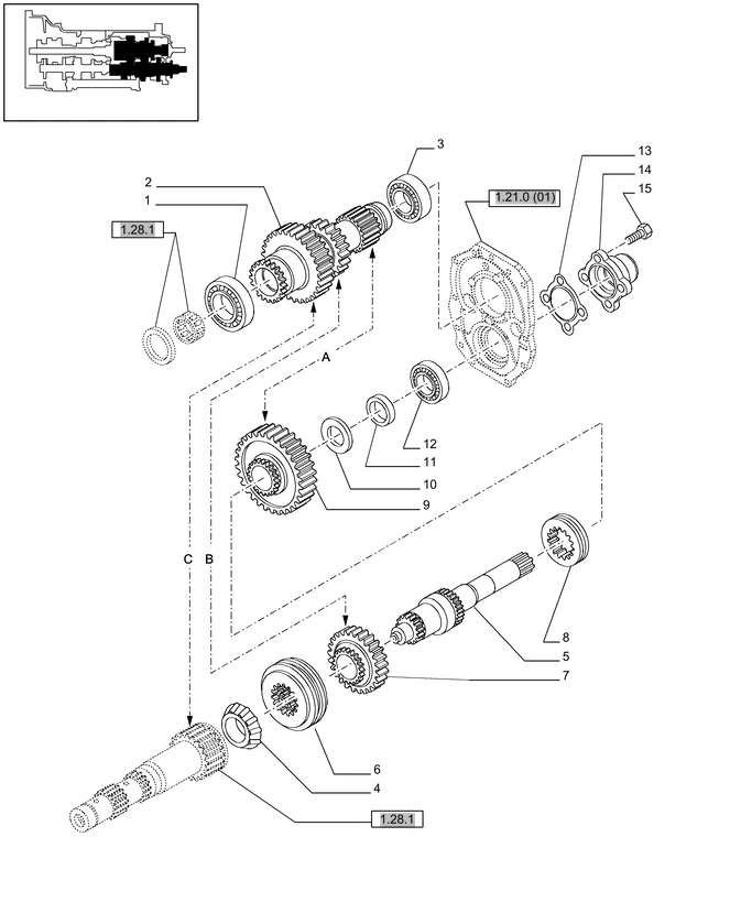 New Holland T6010 T6090 T6070 T7230 Koło zębate 5195020
