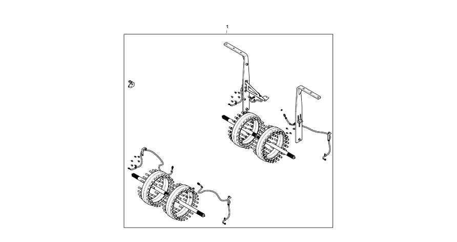 John Deere 9470RX - Zestaw osi BRE10329 (Oś przednia i tylnia)