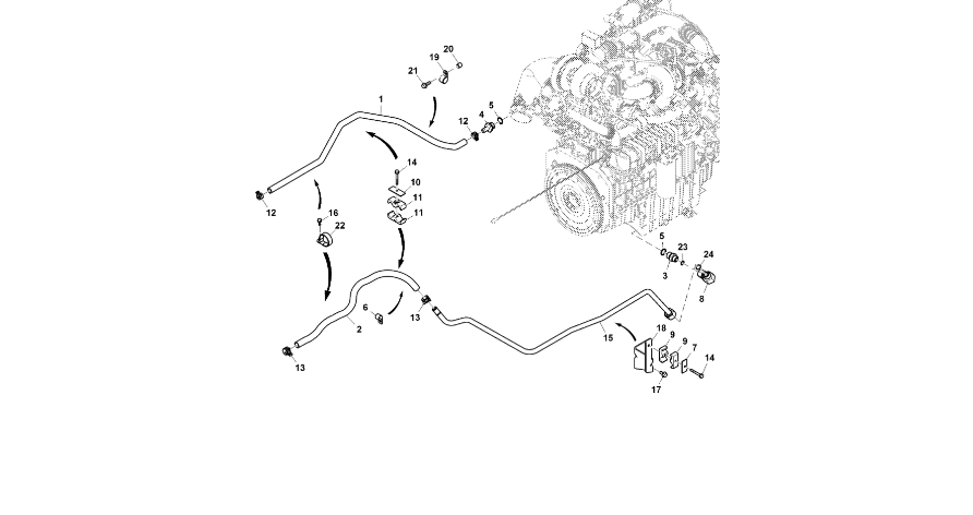 John Deere 9470RX - Linia RE588615 (Silniki pomocnicze)