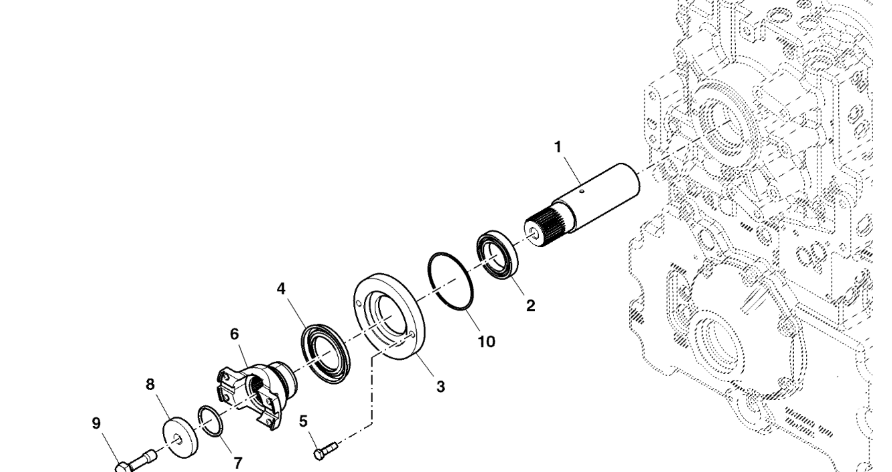 John Deere 9470RX - Wał R180542 (Przekładnia Power Shift)