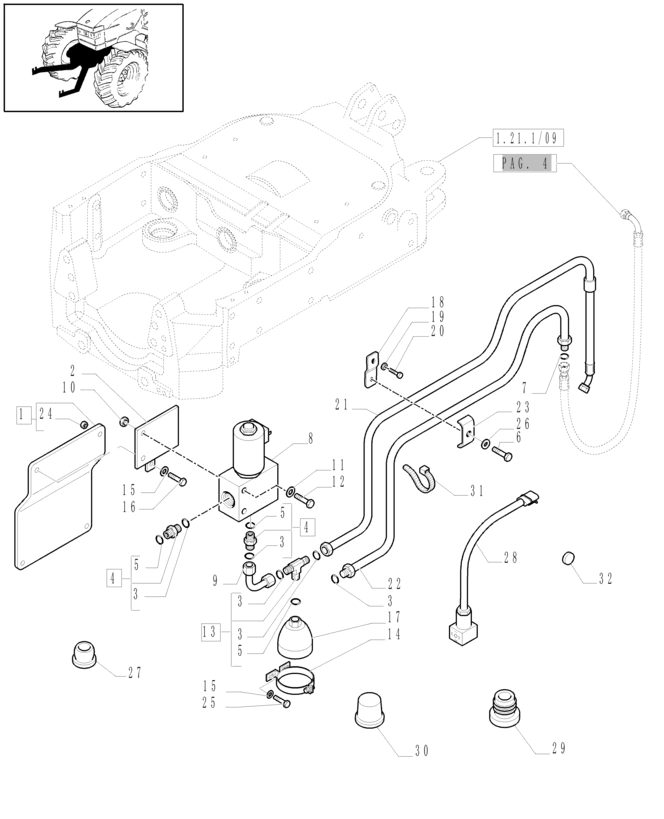 New Holland T6010 T6090 T6070 Rurka hydrauliczna 47057653