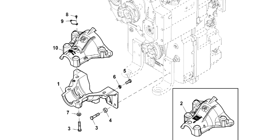 John Deere 9470RX - Element ustalający R554735 (Przekładnia Power Shift)