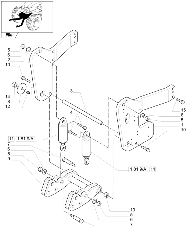 New Holland T6010 Wspornik 47126287