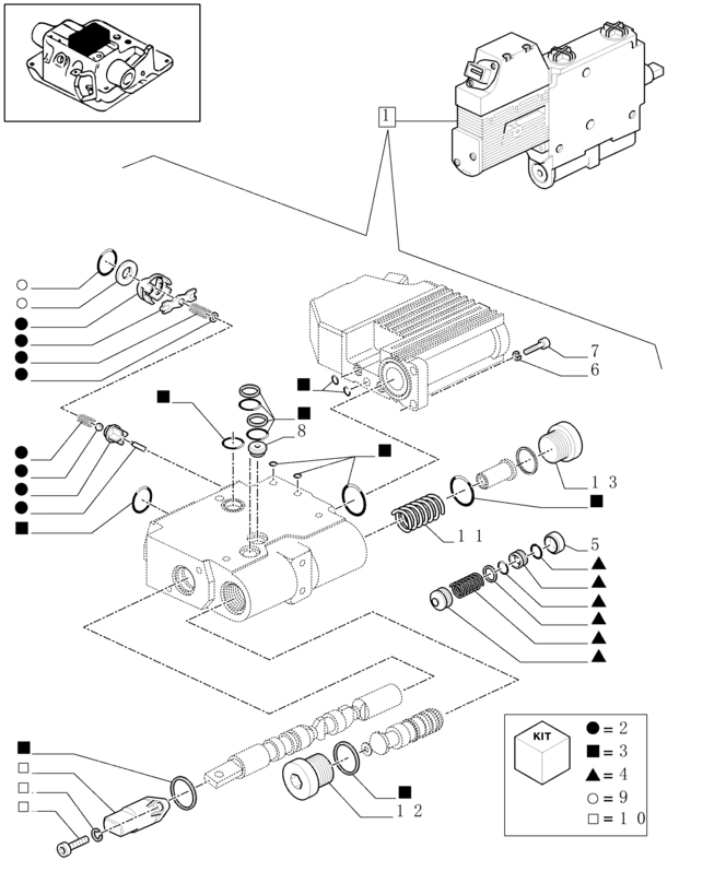 New Holland T6010 T6090 T6070 Regen zawor hydr hyd valve 84125295R