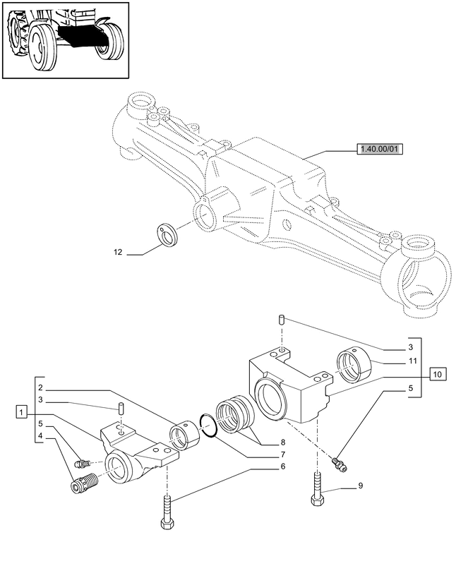 New Holland T6010 Wspornik 47126805