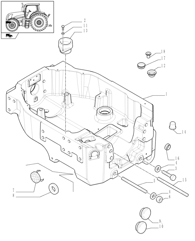 New Holland T6010 Wspornik 84302307