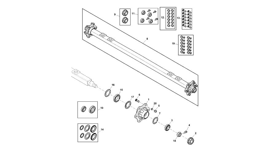 John Deere 960 - Piasta CC138176 (Rama, pokrywy, róźne)