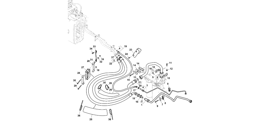 John Deere 9470RX - Przewód hydrauliczny RE568221 (Zawór sterujący)