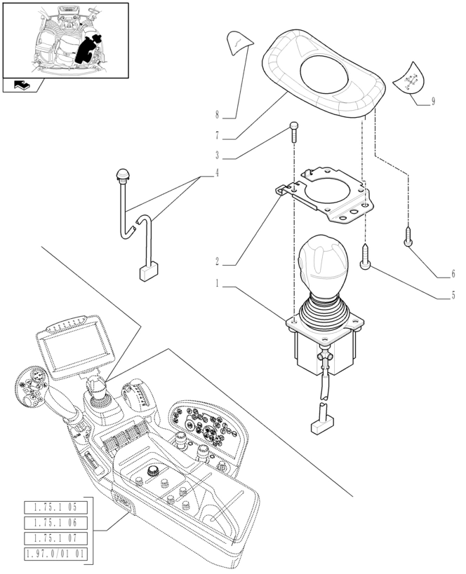 New Holland T6010 Joystick 84253193
