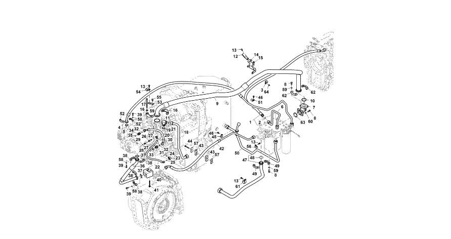 John Deere 9470RX - Przewód olejowy RE580926 (Układ hydrauliczny)