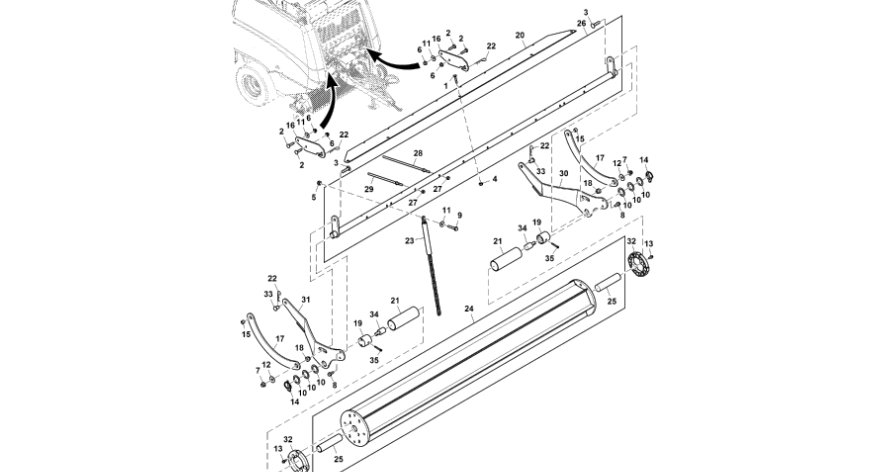 John Deere 960 - Ramię DC222460 (Podbieracz)