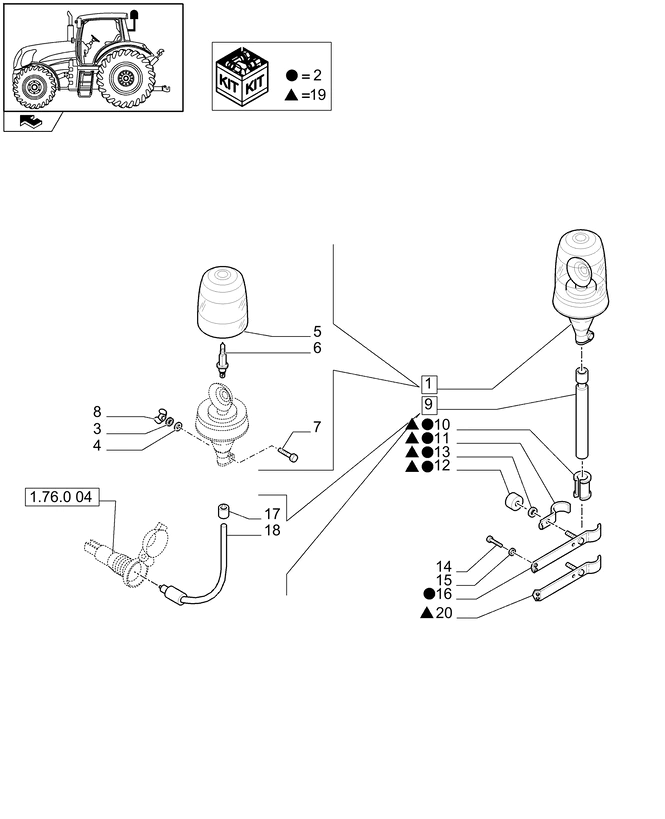 New Holland T6010 Wspornik 87621041