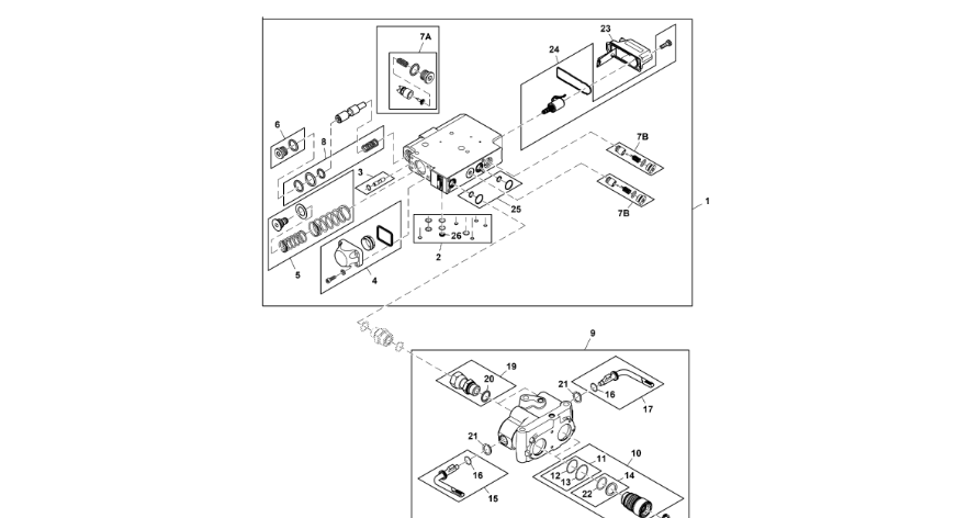 John Deere 9470RX - Elektr. moduł sterowania RE588374 (Zawór sterujący)