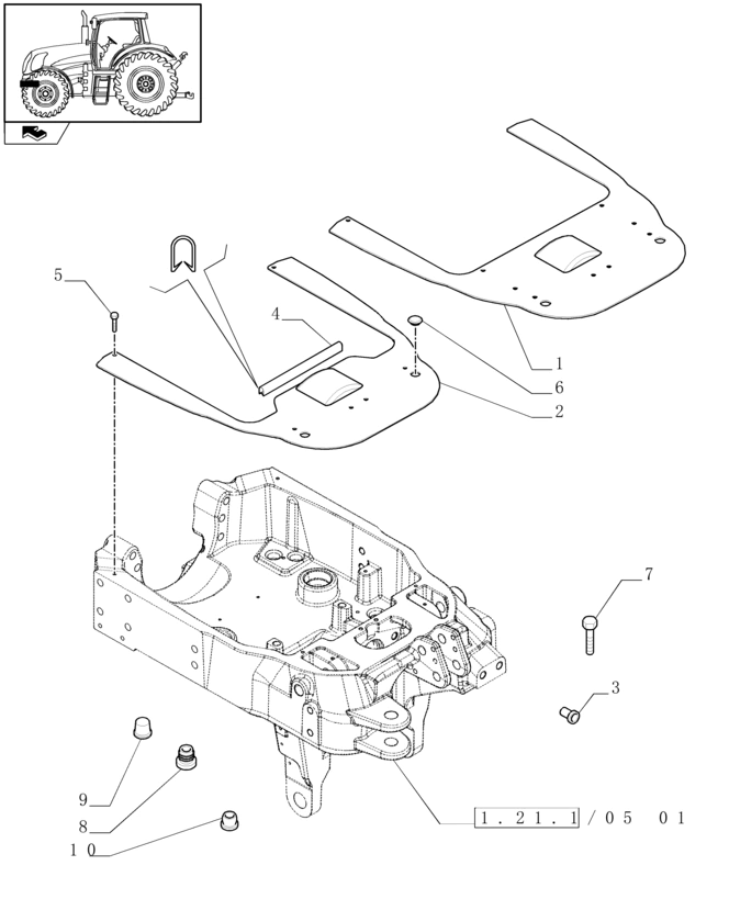 New Holland T6010 Pokrywa 84267280