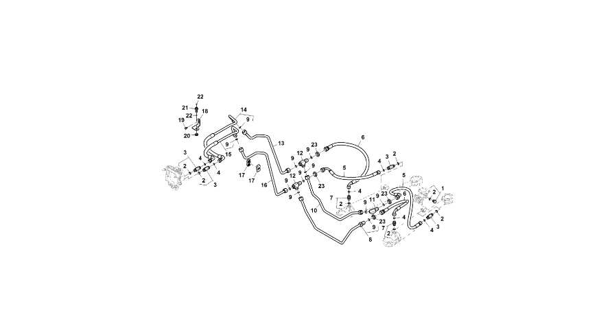 John Deere 9470RX - Przewód olejowy RE575815 (Kierowanie)