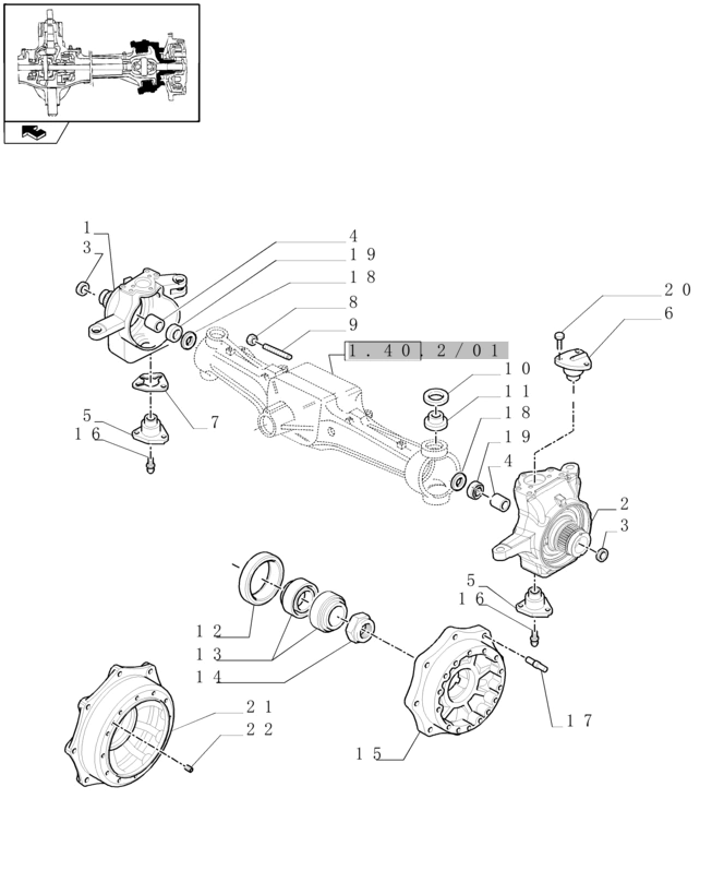 New Holland T6010 T6070 Piasta 87656921