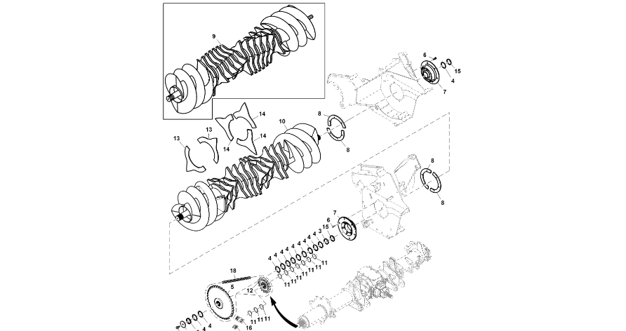John Deere 960 - Bęben DC220076 (Podbieracz)