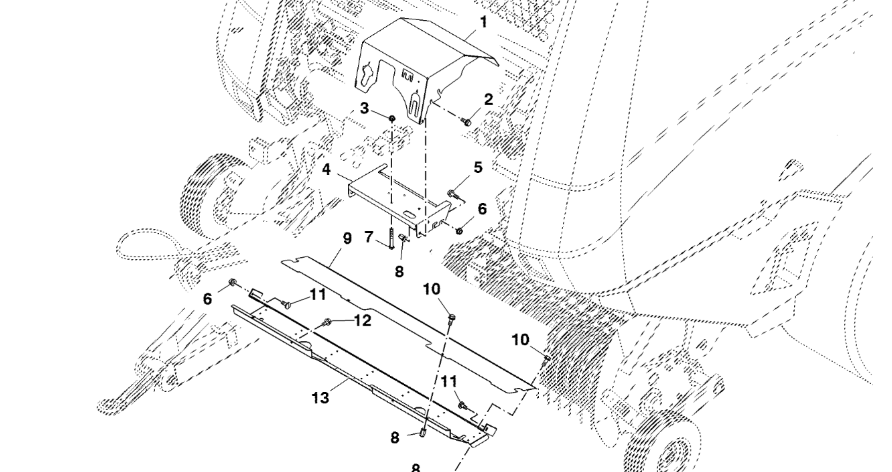 John Deere 960 - Podpora CC129647 (Rama, pokrywy, róźne)