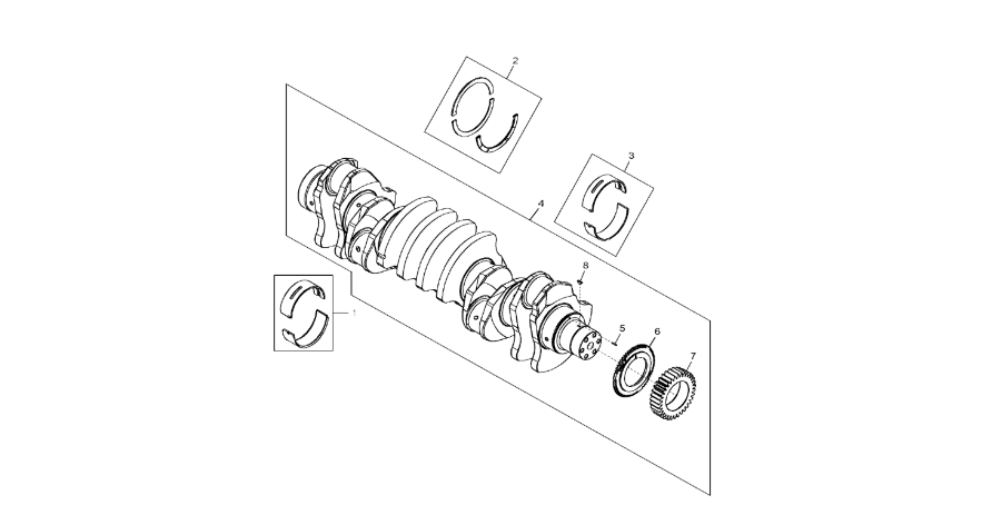 John Deere 9470RX - Wał korbowy RE539339 (Silnik)