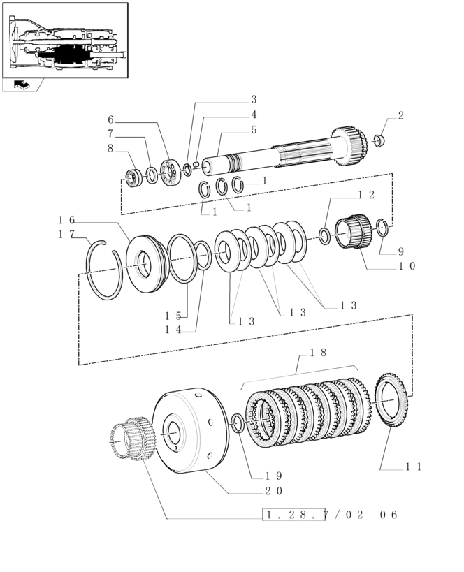 New Holland T6010 Koło zębate 39t, 52t 47126212