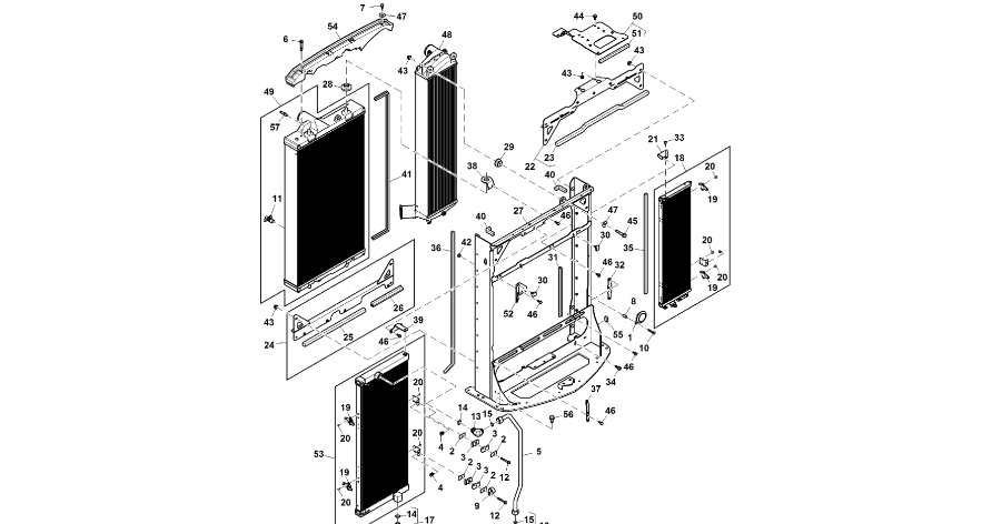 John Deere 9470RX - Rama RE573814 (Napęd wentylatora i chłodnica)