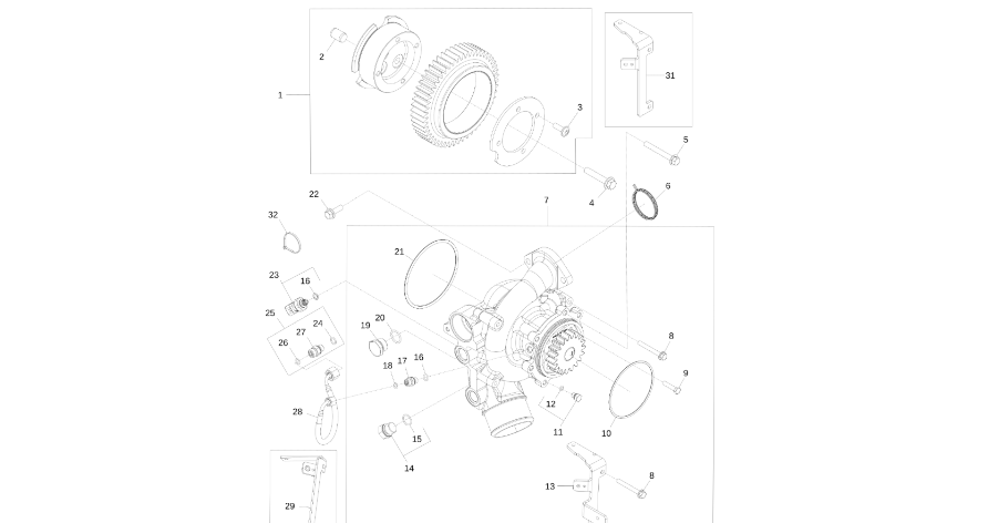 John Deere 9470RX - Pompa wodna regener. SE502785 (Silnik)