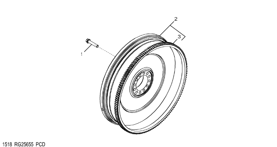 John Deere 9470RX - Koło zamachowe RE61413 (Silnik)