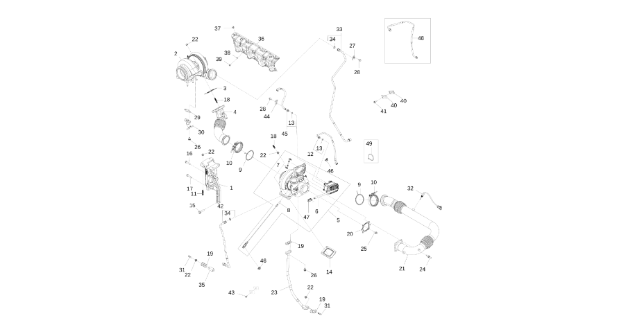John Deere 9470RX - Łącznik RE558399 (Silnik)