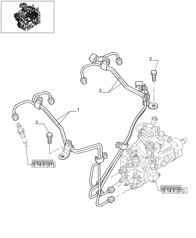 New Holland T6010 Rurka 2853986