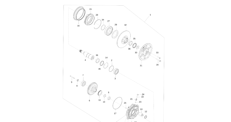 John Deere 9470RX - Półkrąźek linowy R563714 (Silnik)