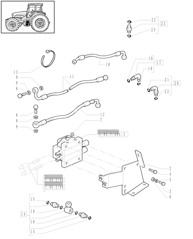 New Holland T6010 T6090 T6070 Wspornik 87568641