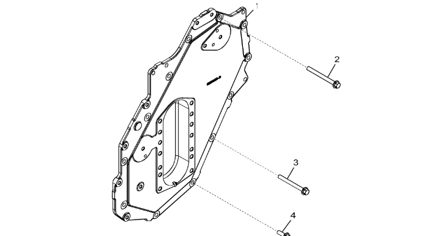 John Deere 9470RX - Osłona DZ108649 (Silnik)