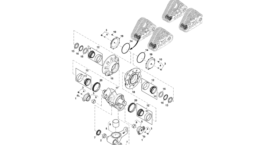 John Deere 9470RX - Dżwignia RE575993 (Gąsienice i obciąźniki)