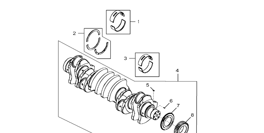 John Deere 9470RX - Wał korbowy RE522871 (Silnik)