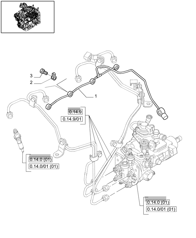 New Holland T6010 Rurka 2853955