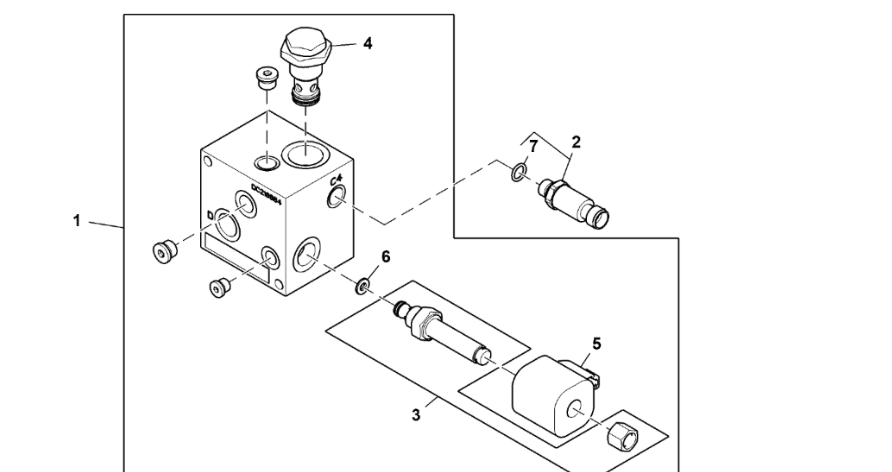 John Deere 960 - Zawór zwrotny DC224596 (Układ hydrauliczny)