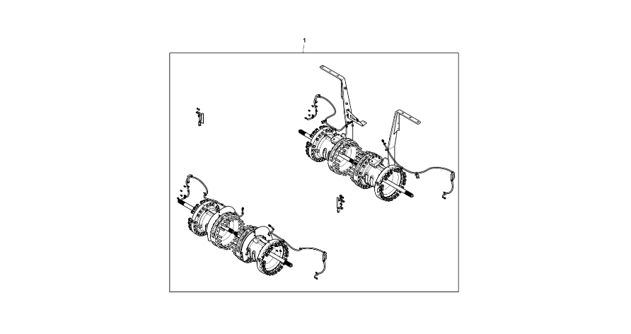 John Deere 9470RX - Zestaw osi BRE10330 (Oś przednia i tylnia)