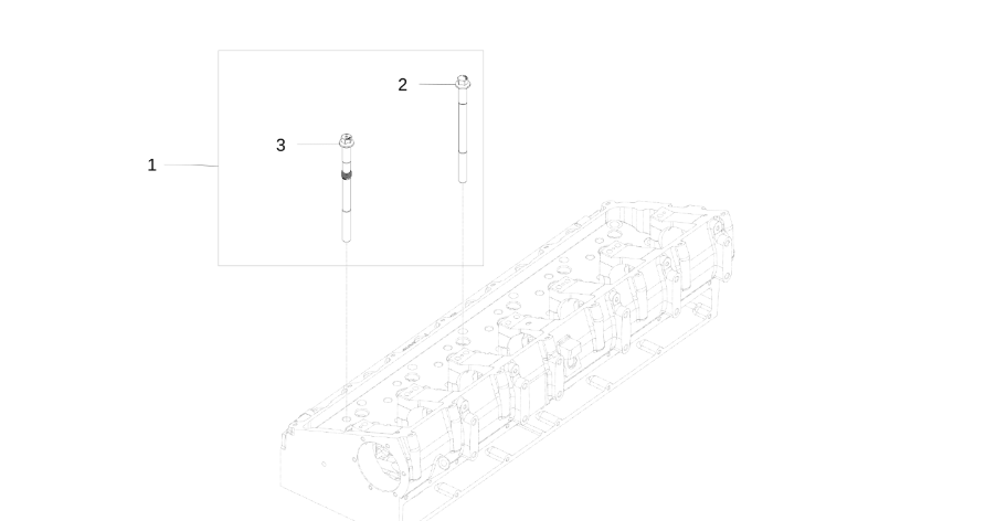 John Deere 9470RX - Zestaw śruby DZ121726 (Silnik)