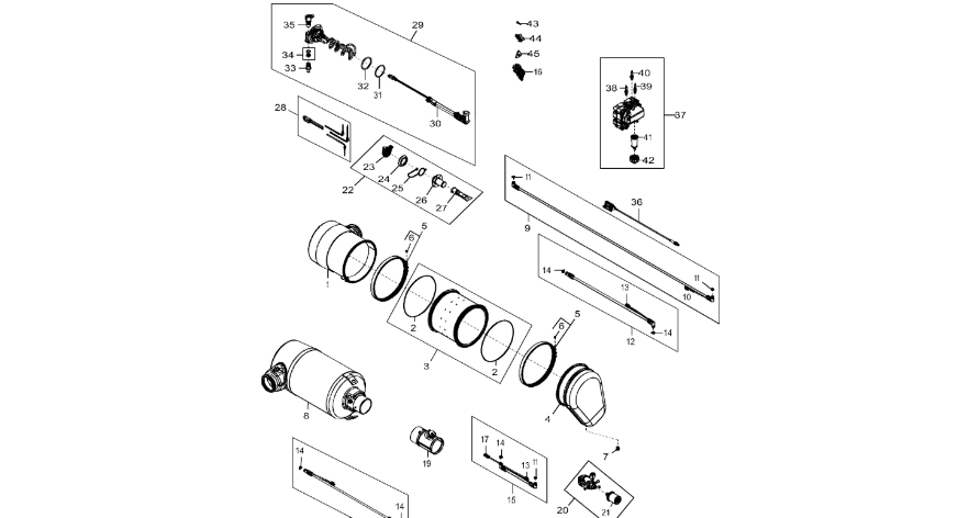 John Deere 9470RX - Zespół przewodów rozgałężnych zbiornika DEF DZ118672 (Silnik)