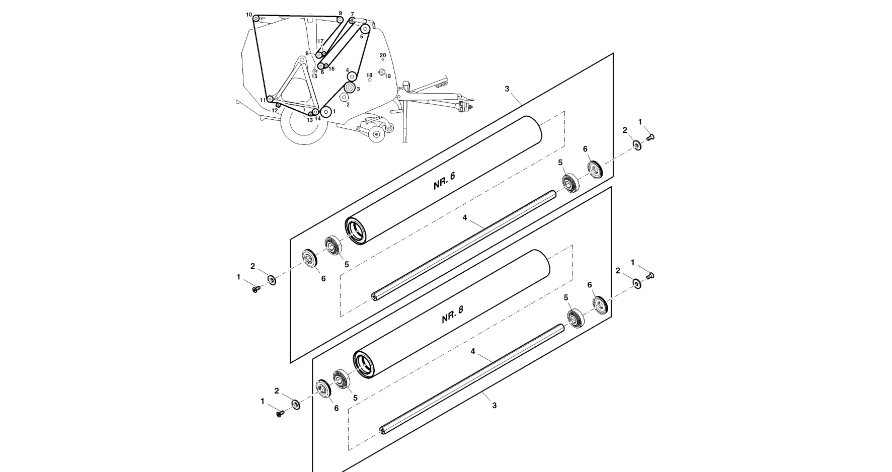 John Deere 960 - Pręt CC125988 (Pasy, rolki, bramki)