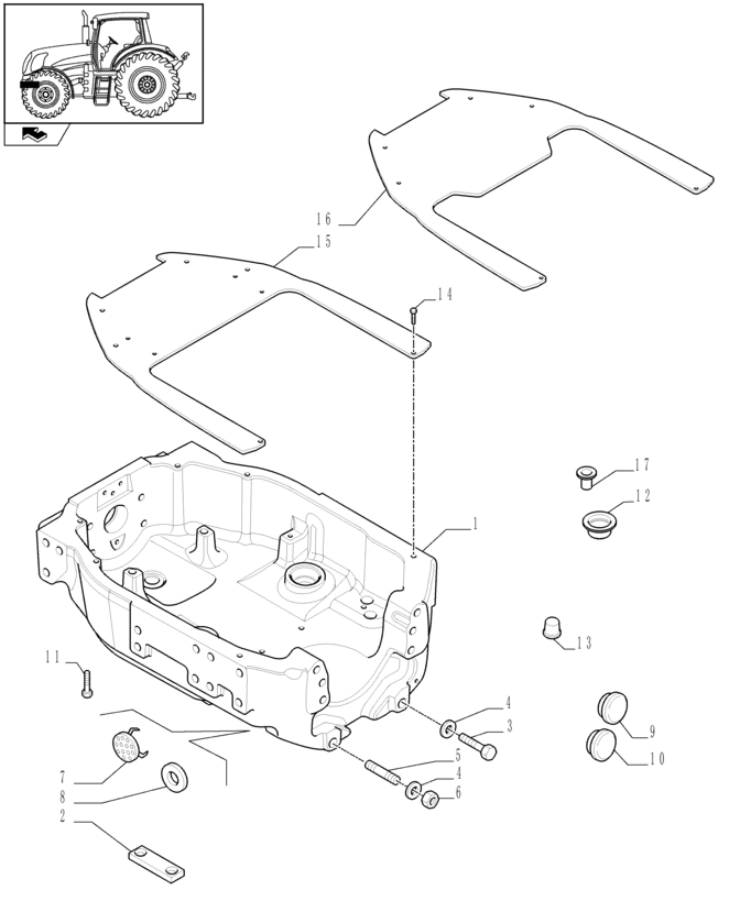New Holland T6010 Płyta 84149580