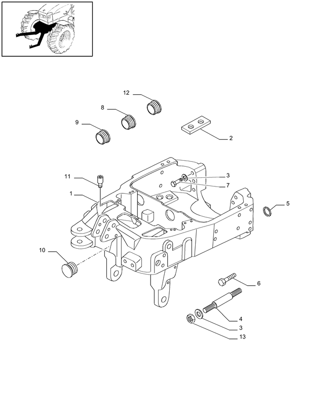 New Holland T6010 Wspornik 87661567