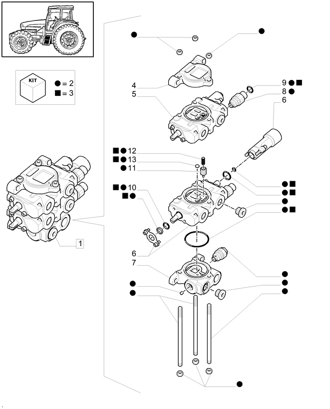 New Holland T6010 T6070 Zestaw serwisowy 82039635