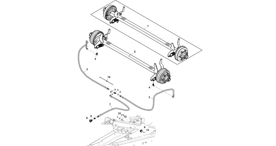 John Deere 960 - Oś z hamulcem DC220187 (Hamulce)