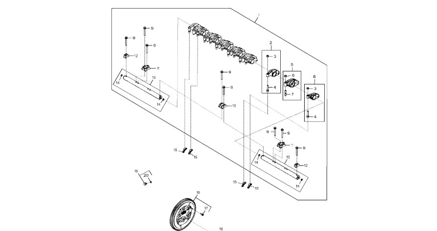 John Deere 9470RX - Ramię wahacza RE550230 (Silnik)